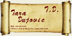 Tara Dujović vizit kartica